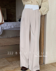 high waist palazzo trousers