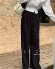 high waist palazzo trousers