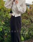 high waist palazzo trousers