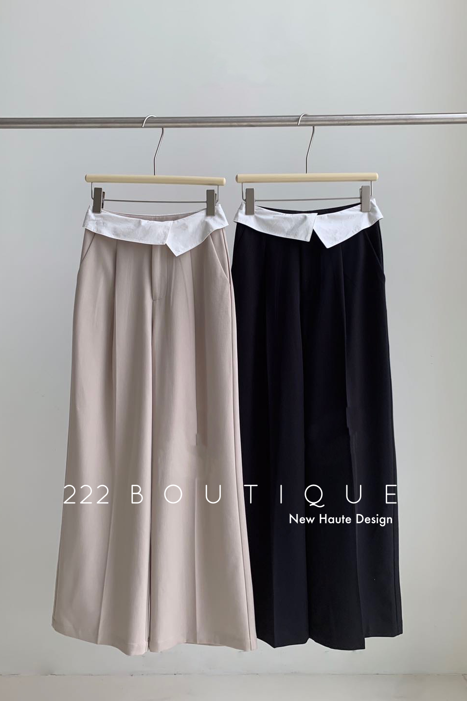 high waist palazzo trousers