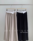 high waist palazzo trousers