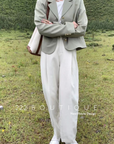 Wool suit trousers