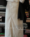 velvet midi skirt