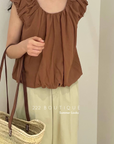Cotton top with ruffles