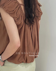 Cotton top with ruffles
