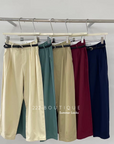Linen straight trouser