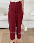 Linen straight trouser