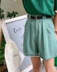 Flowy pleated shorts