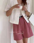 Flowy pleated shorts