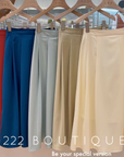 Cotton midi skirt