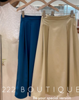 Cotton midi skirt