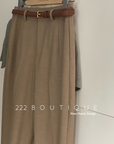 Straight cotton trousers