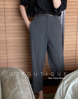 Straight cotton trousers