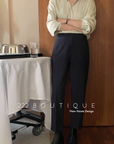 Straight cotton trousers