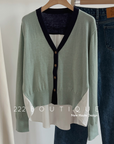 Fine-knit cardigan