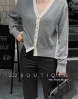 Fine-knit cardigan