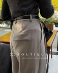 Straight-cut crop trousers
