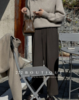 Straight-cut crop trousers