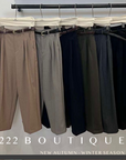 Straight-cut crop trousers