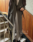 Elastic waist straight trousers