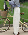 Pockets straight trousers