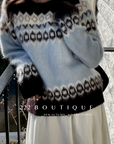 Oversize printed sweater