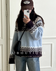 Oversize printed sweater