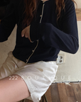 Fine-knit cardigan