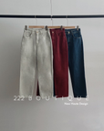 High-waist straight jeans