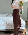 High-rise straight jeans