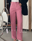 High-rise straight jeans