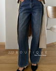 High-rise straight jeans