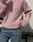 Cable-knit sweater