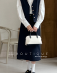 Check wool-blend suit waistcoat