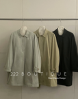 Oversized cotton trench