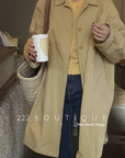 Oversized cotton trench