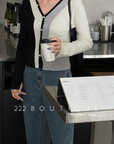 Fine- knit cardigan