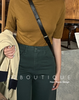 High collar ribbed top