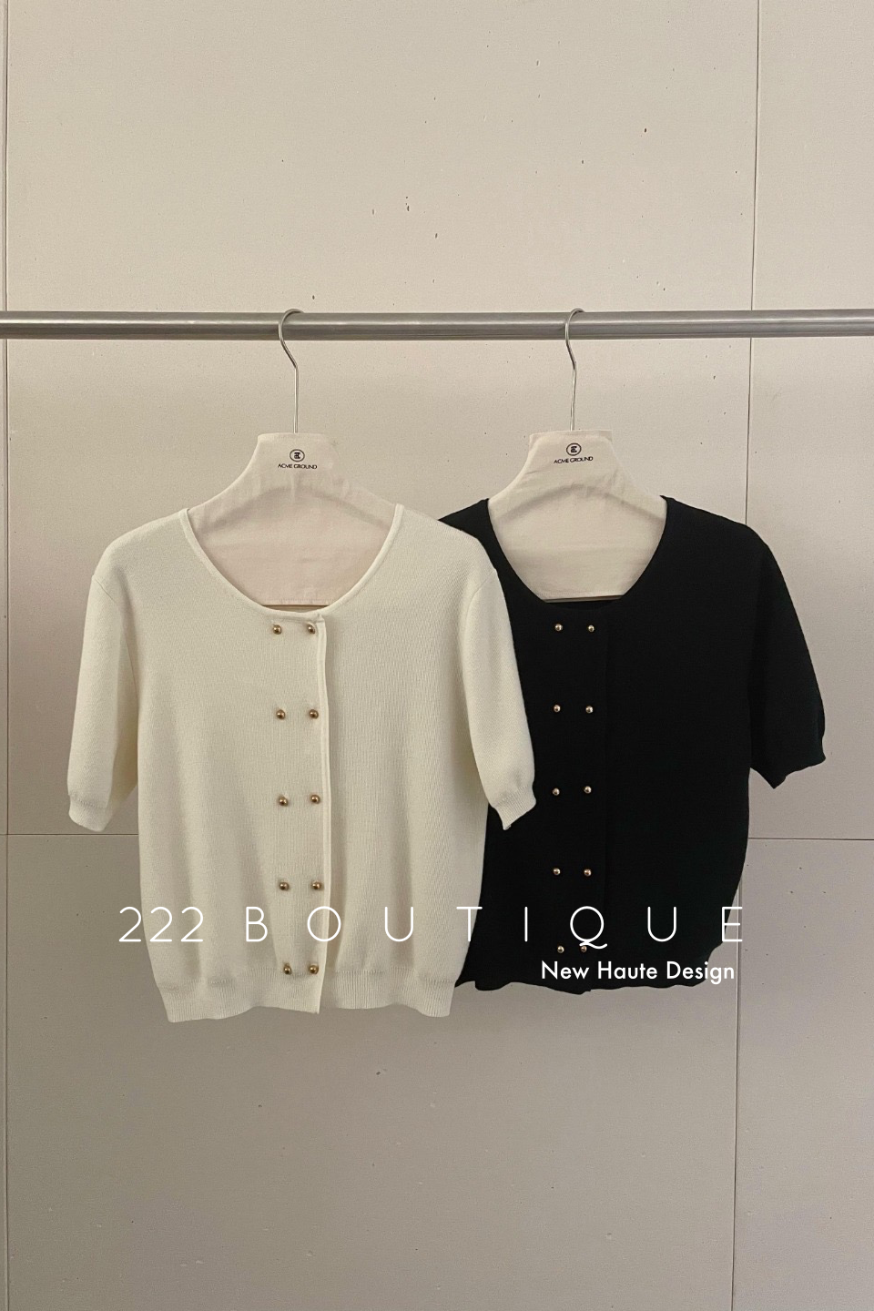 buttoned knit shirt