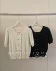 buttoned knit shirt