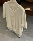buttoned knit shirt