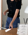 buttoned knit shirt