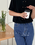 buttoned knit shirt