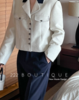Buttons tweed blazer