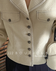 Buttons tweed blazer