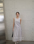 16v8 Tiered round-neck silk dress