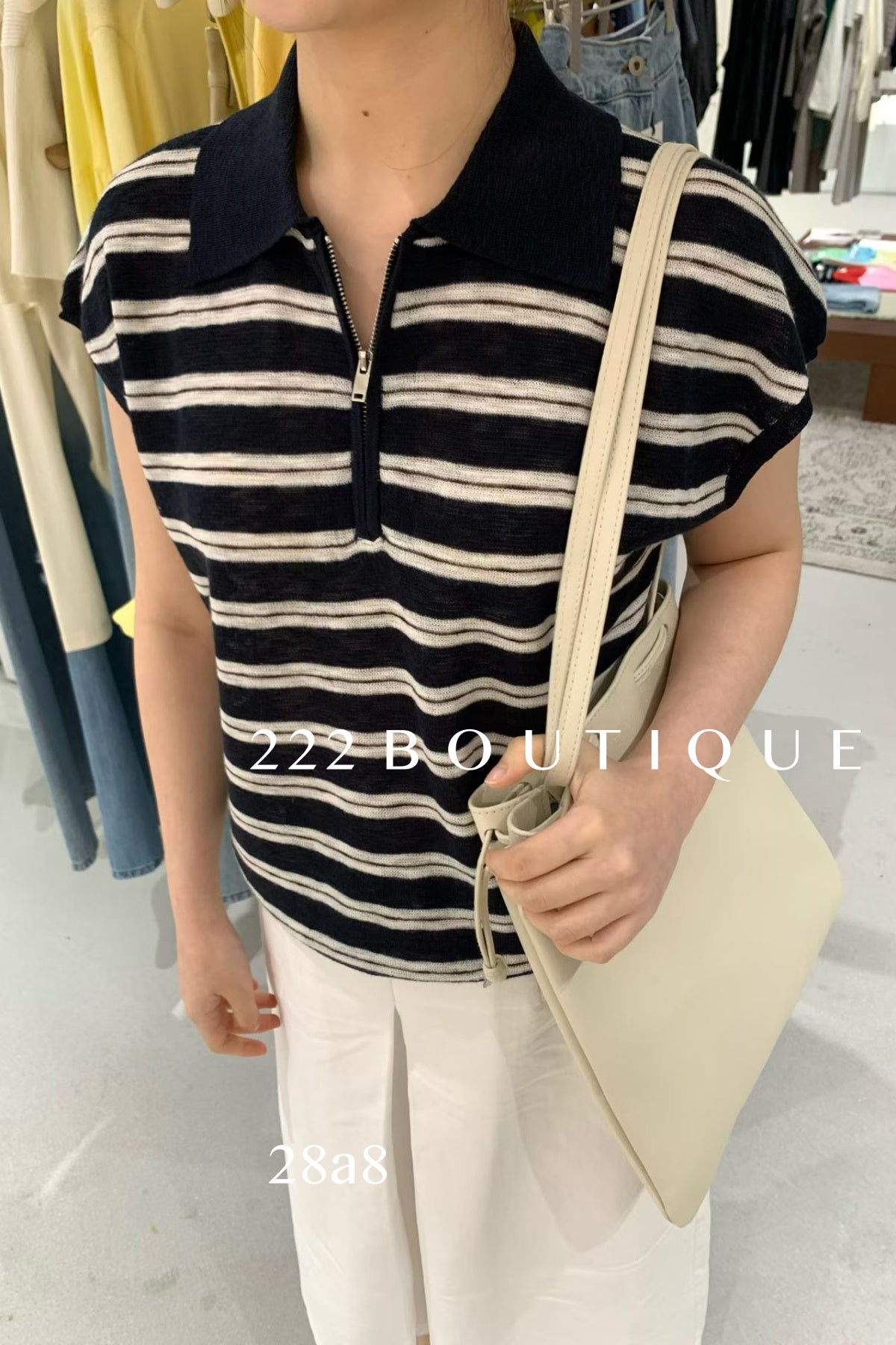28A8 - KNIT POLO TOP