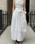 12v46 Ruched Strapless Dress – Volume & Detail