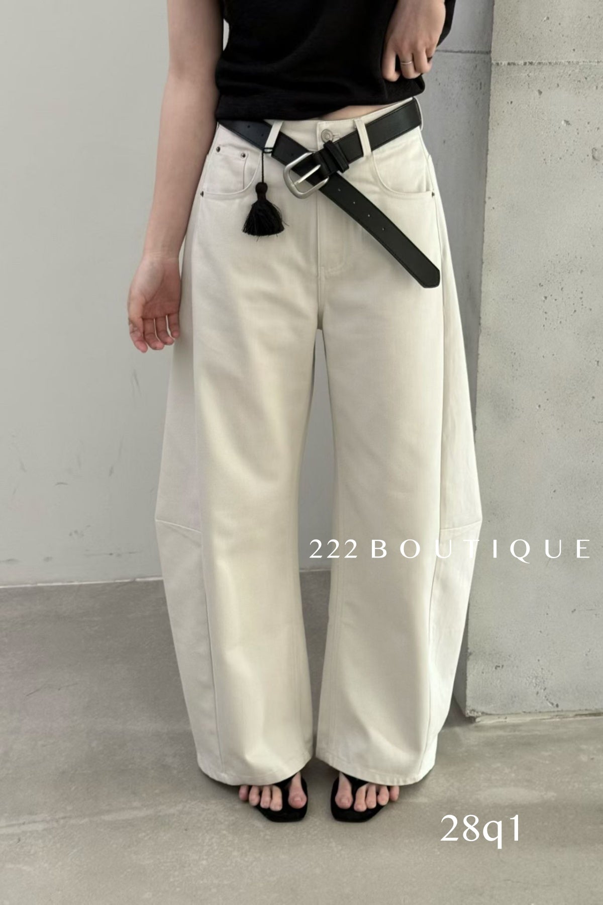 28q1 - BELTED MIDI SKIRT