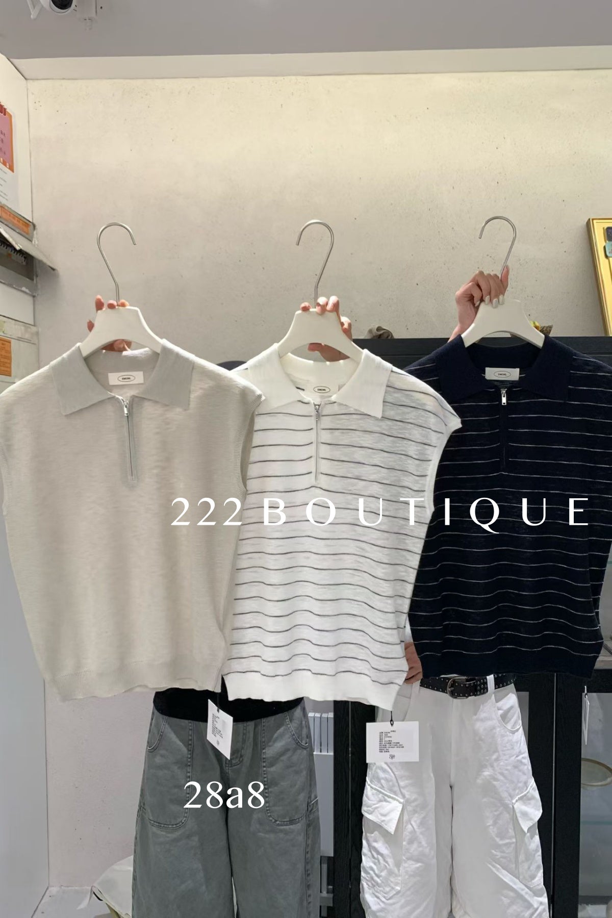28A8 - KNIT POLO TOP